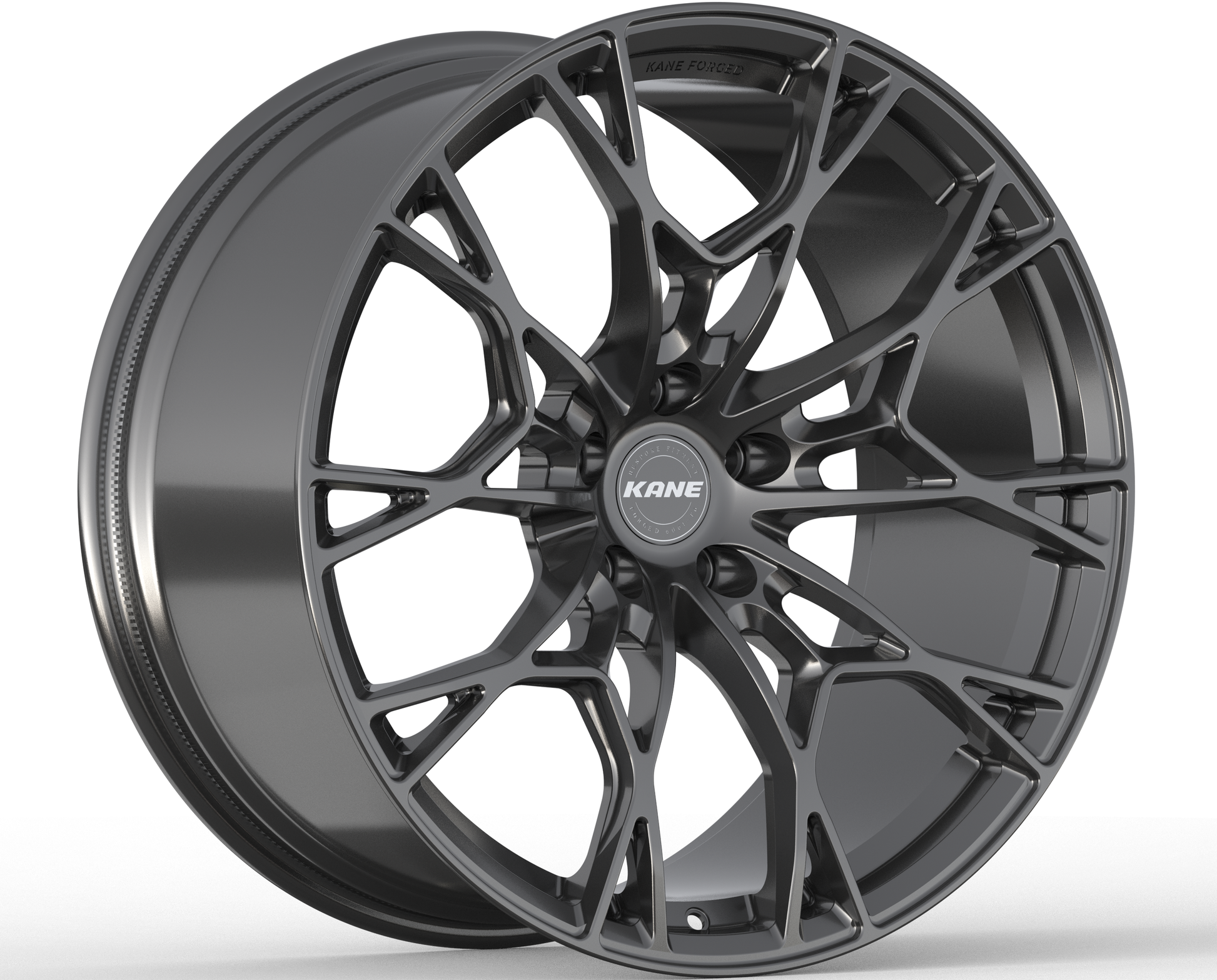 K-03 split 5-spoke forged monoblock in matte black