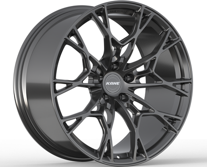K-03 split 5-spoke forged monoblock in matte black
