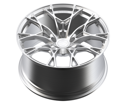 K-03 split 5-spoke forged monoblock in polished silver